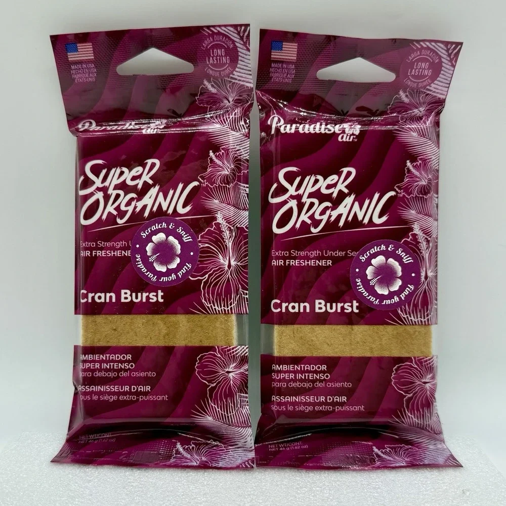 Paradise Super Organic Cran‎ Burst Scent Air Freshener Fragrance Stone Lot Of 2